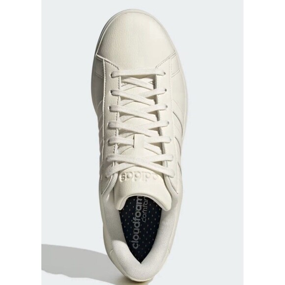 adidas Grand Court 2.0 Shoes Sneakers Off White( IVORY)  Alumina Mens SZ 8 NEW